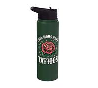 Cool Moms Have Tattoos Stainless Steel Insulated Water Bottle