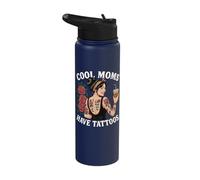 Cool Moms Have Tattoos Stainless Steel Insulated Water Bottle