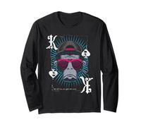 Cool Monkey King Spades :-: Funny Poker Player Design Long Sleeve T-Shirt