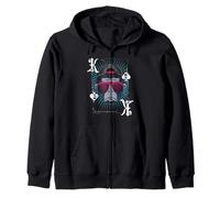 Cool Monkey King Spades :-: Funny Poker Player Design Zip Hoodie
