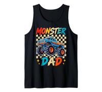 Cool Monster Dad Trucks Fun Fathers Day Humor Tank Top