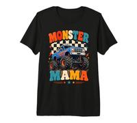 Cool Monster Trucks Mama Mom Fun Mothers Day Humor Premium T-Shirt