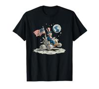 Cool Moon Vehicle President in Patriotic Colors and Top Hat T-Shirt