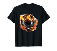 Cool Motorcycle Helmet for Fire and Flames Lovers T-Shirt