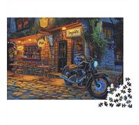 Cool Motorcycle Puzzles for Adults 1000 Pieces with Anti-glare Surface Jigsaws for Adults Vintage Motorcycle Corner for Relaxing Activities for Adults And Mindfulness Activities As Mother‘s Day Gift 5
