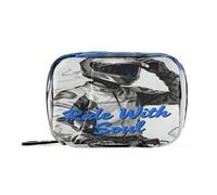 Cool Motorcyclist Ride with Soul First aid Bag with Detachable Compartments Portable Pill Organizer 2 Times a Day for Purse