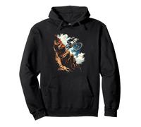 Cool Mountain Biker Jumping Off Rocks Pullover Hoodie