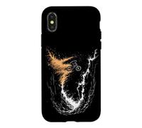 Cool Mountain Biker Jumping Over Rocks and Dust Clouds Case for iPhone X/XS