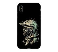 Cool Mountain Biker Profile with Abstract Background Case for iPhone XS Max