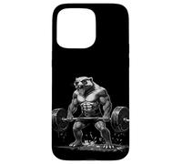 Cool Muscular Honey Badger Bodybuilder Fitness Power Gym Case for iPhone 15 Pro Max