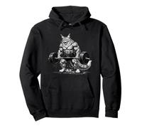 Cool Muscular Maine Cat Bodybuilder Fitness Power Gym Pullover Hoodie