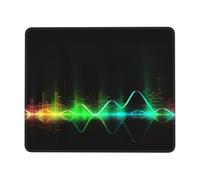 Cool Music Sound Wave Mouse Pad Waterproof Gaming Mousepad for Office Computer Mousepads for Desk Pad with Non-Slip Rubber Base Washable Cloth Mouse Mat 7 x 8.6 in