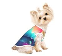 Cool Music sound wave Print Comfortable Pet Vest, Sleeveless Breathable Top, for Small Puppy Kitten Daily Wear