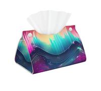 Cool Music Sound Wave Print Oblong Tissue Box Holder Cover For Home Bathroom And Kitchen Living Room Office