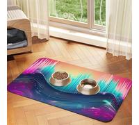 Cool Music Sound Wave Print Pet Feeding Mat Dog Mat for Food and Water Bowl Dogs Water Dispenser Mat Dogs Accessories