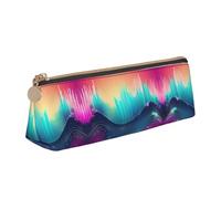 Cool Music Sound Wave Print PVC Coin Purse and Coin Purse Makeup Case Zipper Pouch Stationery Case for Women Men White One Size Simple White, white, One Size, Simple