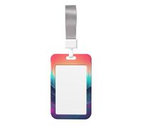Cool Music Sound Wave Print Vertical Card Badge Holder Appropriate for Teachers Students Doctors Office Staff