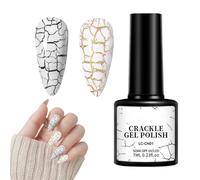 Cool Nail Polish | High Pigment Crackle Nail Polish | 7ml Quick Drying Crackles Effect Gel Polish, Long-lasting Air Dry Nail Arts For Women Gift, Holiday, Prom, Dating, Gathering
