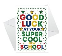 COOL New School Card 1st Day At School Card Good Luck Daughter Son Card