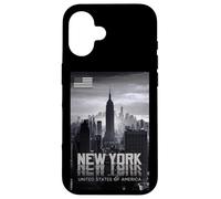 Cool New York City Abstract Skyline, Black & White New York Case for iPhone 16