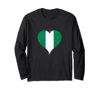 Cool Nigeria Flag A Proud Nigerians or Nigerian Pride Long Sleeve T-Shirt