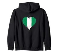 Cool Nigeria Flag A Proud Nigerians or Nigerian Pride Zip Hoodie