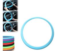 Cool Non-Slip Silicone Steering Wheel Protector, Car Steering Wheel Protective Cover, soft steering wheel cover,Universal Fit Easy to Clean Steering Wheel Cover (Sky Blue)