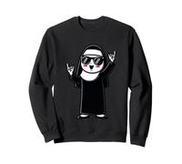 Cool Nun Sunglasses Rock Hand Signs Funny Religious Humor Sweatshirt
