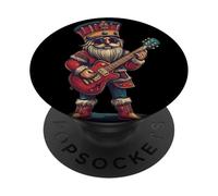 Cool Nutcracker Shredding on the Guitar for Boys and Girls PopSockets Adhesive PopGrip