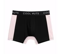 Cool Nuts Men’s Bamboo Underwear - Breathable Gym Boxer Shorts with Sweat-Proof Side Vents - Pink & Black (UK, Alpha, L, Regular, Regular, 1, Pink & Black)