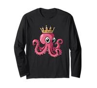 Cool Octopus with Crown Costume for Boys and Girls Long Sleeve T-Shirt