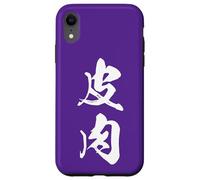 Cool One Word Graphic Japanese Kanji '皮肉' (irony) Case for iPhone XR