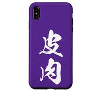 Cool One Word Graphic Japanese Kanji '皮肉' (irony) Case for iPhone XS Max