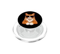 Cool Orange Cat with Sunglasses PopSockets PopGrip for MagSafe