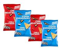 Cool Original, Chilli Heat wave Chips Sharing Bag 180g - 4 x Mixed Chips Bags - Crunchy Chips Bags