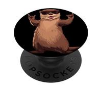Cool Otter Rock Hand Signs Sunglasses Animal Graphic And PopSockets Adhesive PopGrip