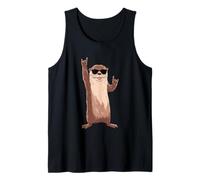 Cool Otter Rock On Funny Animal Lover Graphic Sunglasses Tank Top