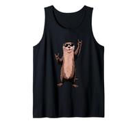Cool Otter Rock On Funny Animal Lover Graphic Sunglasses Tank Top