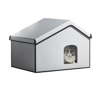 Cool Outdoor Cat House - with Insulation & Ice Box | Cool Pet Shelter with Easy Breathing Supplies