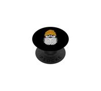 Cool Owl Beanie Urban Style Illustration PopSockets Adhesive PopGrip