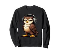 Cool Owl DJ Mascot Graphic Sweatshirt