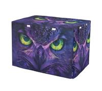 Cool Owl Purple Dog Crate Cover Breathable Pet Kennel Cover with Mesh Windows, Reduces Barking Medium