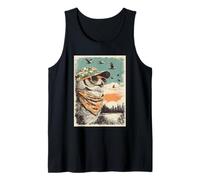 Cool Owl with Sunglasses Duck Hunting Hunter Retro Sunset Tank Top