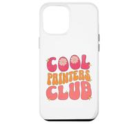 Cool Painters Club Retro Bubble Letters Art Class Groovy Case for iPhone 12 Pro Max