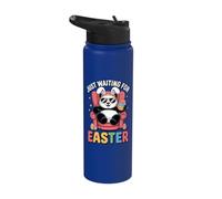 Cool Panda Bunny Just Waiting for Easter Vibes Stainless Steel Insulated Water Bottle