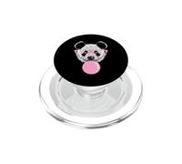 Cool Panda Face Eating Gum And Makes A Bubble Tee Cute Panda PopSockets PopGrip for MagSafe