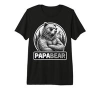 Cool Papa Bear Alpha Father Bear Sunglasses Wilderness Badge Premium T-Shirt