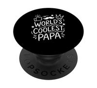 Cool Papa Father's Day Design World's Coolest Papa PopSockets Adhesive PopGrip