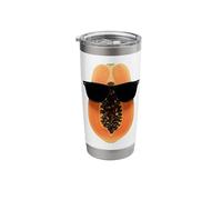 Cool Papaya Slice Wearing Sunglasses Funny Fruit Stainless Steel Insulated Tumbler