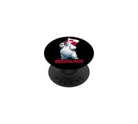 Cool Patriotic Ice Bear with Greenland Colors Costume PopSockets Adhesive PopGrip